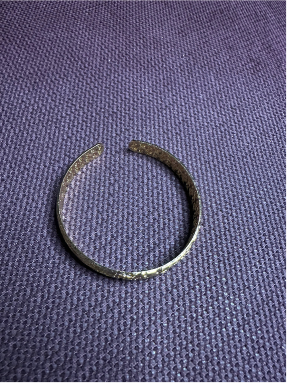 Gold Tone Textured Cuff Bracelet